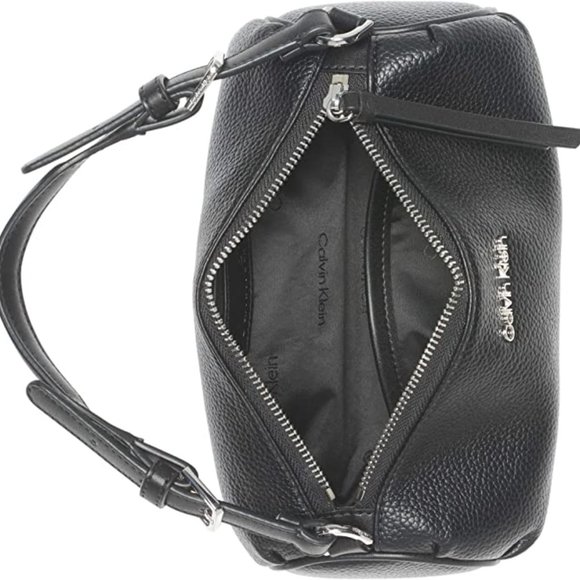 Calvin Klein Leather Two Way Bag - Leather Crossbody or Leather Handbag - Picture 5 of 16